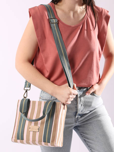 Cross Body Tas Calamus Katoen Woomen Beige calamus WCAL01 ander zicht 1