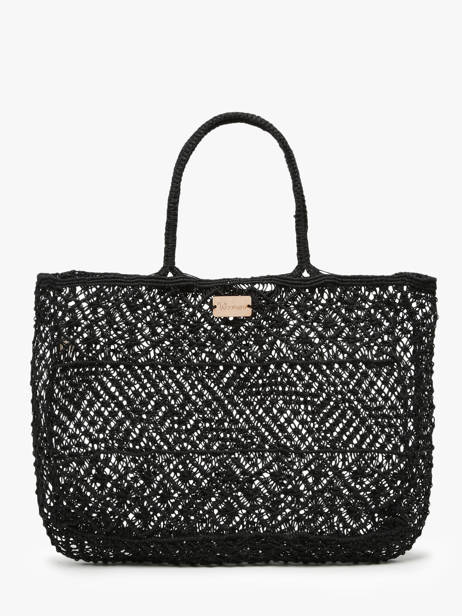 Braided Jute Tanaisie Shoulder Bag Woomen Black tanaisie WTAN01