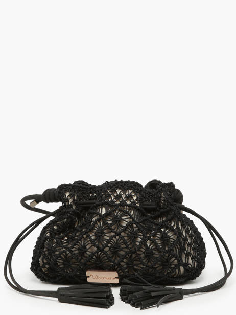 Braided Jute Tanaisie Crossbody Bag Woomen Black tanaisie WTAN06