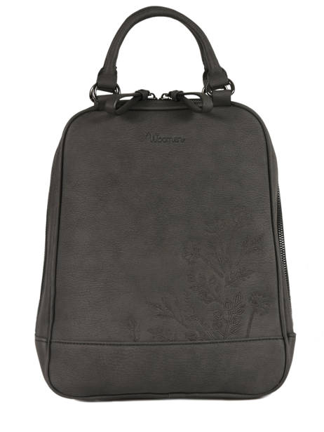 Backpack Woomen Black hibiscus WHIBI01