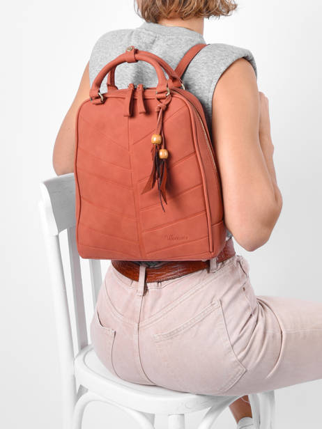 Backpack Woomen Red nervure WNER02 other view 1
