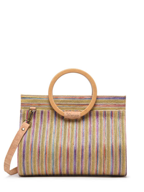 Satchel Eclipte Raphia Woomen Yellow eclipte raphia WERA02