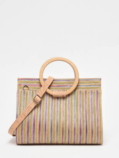 Satchel Eclipte Raphia Woomen Yellow eclipte raphia WERA02 other view 4