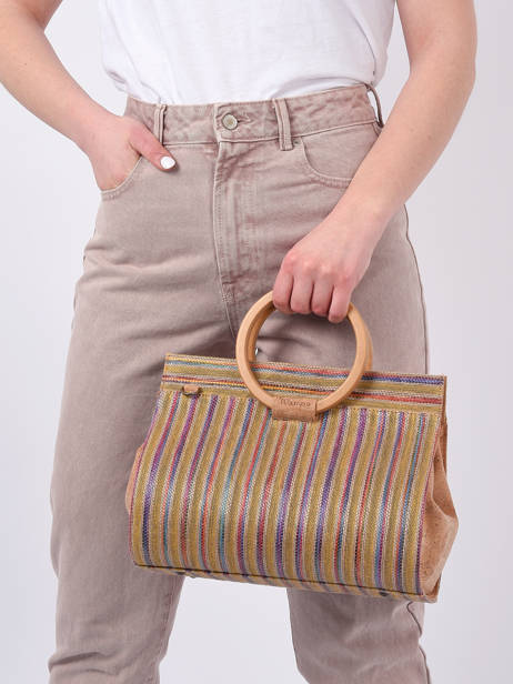 Satchel Eclipte Raphia Woomen Yellow eclipte raphia WERA02 other view 1