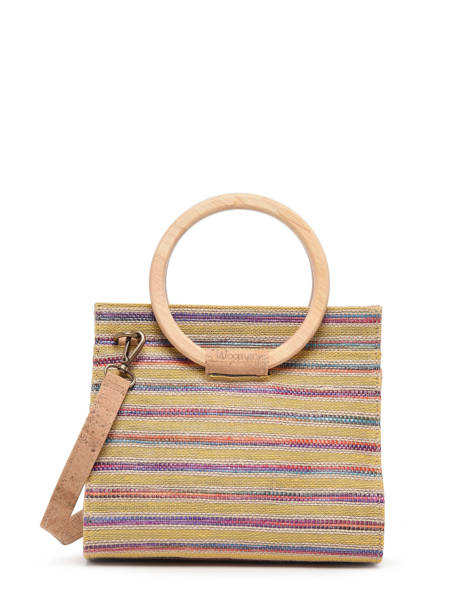 Satchel Eclipte Raphia Woomen Yellow eclipte raphia WERA01