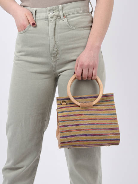 Satchel Eclipte Raphia Woomen Yellow eclipte raphia WERA01 other view 1